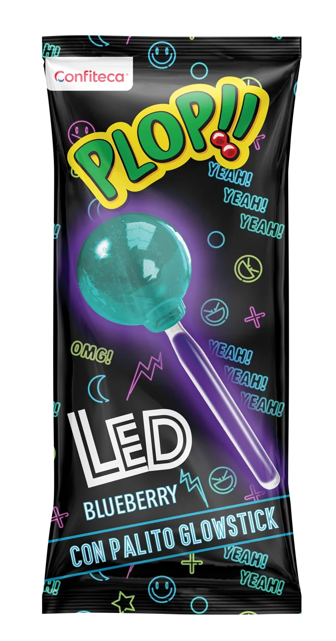 LED Blueberry Plop with blue glow stick