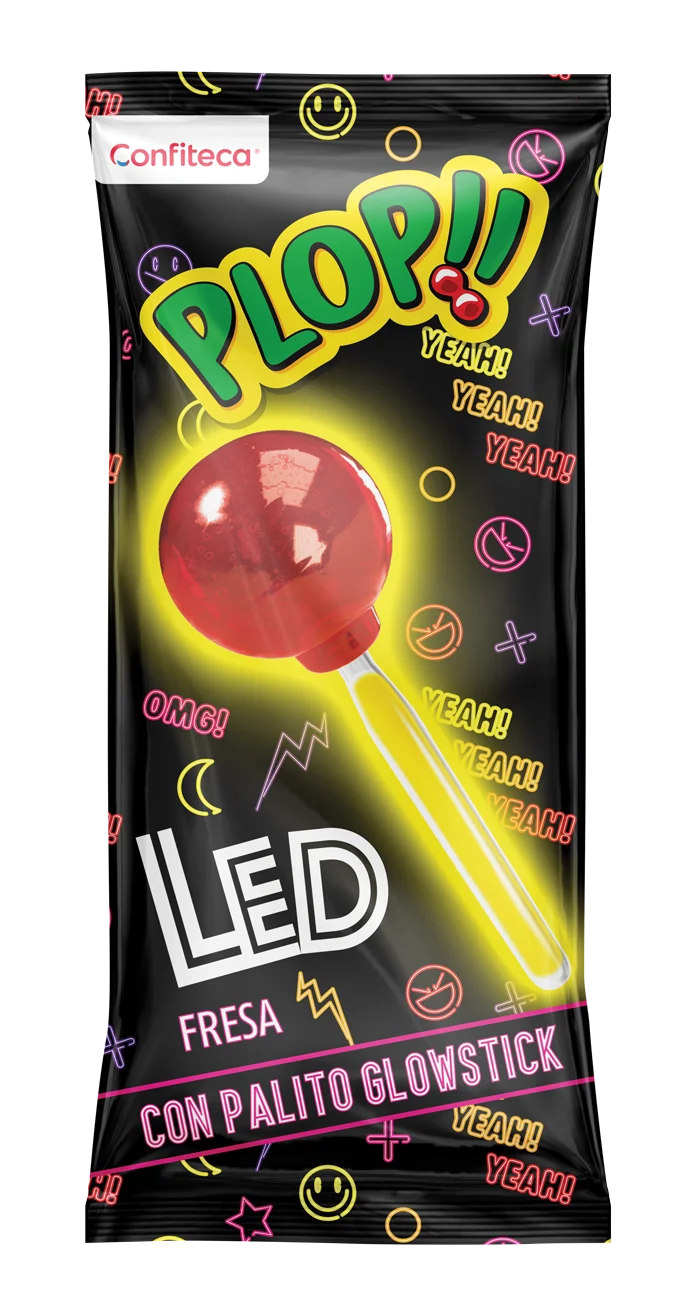 LED Strawberry Plop with red glow stick