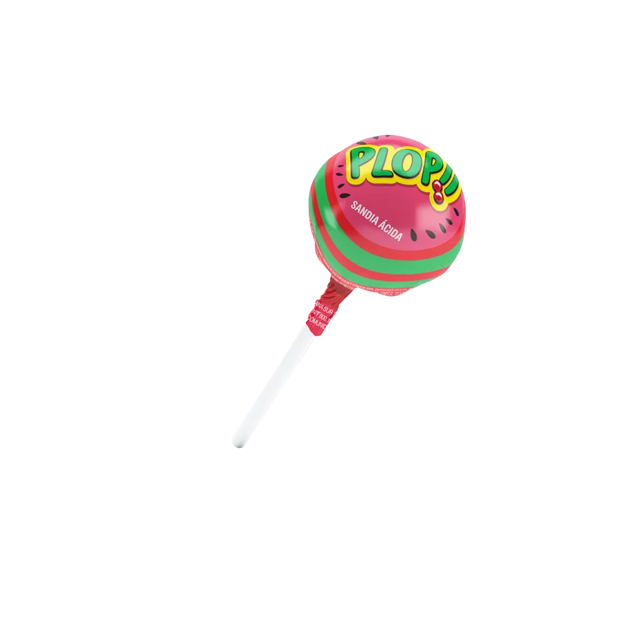 Sour Watermelon Plop Lollipops